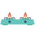 Stove Isolated Vector Icon editable Royalty Free Stock Photo