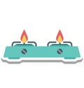 Stove Isolated Vector Icon editable Royalty Free Stock Photo