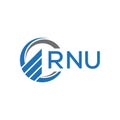 RNU abstract technology logo design on white background. RNU creative initials letter logo concept