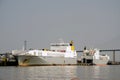 Ro-Ro Cargo Ships Berthed on the Thames London