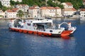 A Roll On - Roll Off Ferry crossing Boka Bay in Montenegro Royalty Free Stock Photo