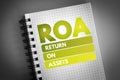 ROA - Return On Assets acronym