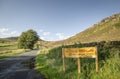 Extreme Fire Risk Warning Banner in Peak District National Park UK