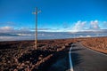 Road above clouds near Mauna Loa mountain, Hawaii Royalty Free Stock Photo