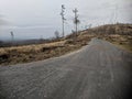 Road across Biskupia Kopa mountain Royalty Free Stock Photo