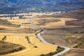 Road Across Landscape in Teruel, Spain