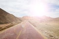 The Road Ahead toward to beautiful Mountain nice sky Royalty Free Stock Photo