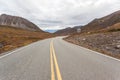 Highway in Alaskan Mountains during Autumn