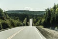 Road through Algonquin Provincial Park beginning fall camper on Street Ontario Canada Royalty Free Stock Photo
