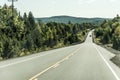 Road through Algonquin Provincial Park beginning fall camper on Street Ontario Canada Royalty Free Stock Photo