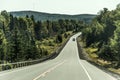 Road through Algonquin Provincial Park beginning fall camper on Street Ontario Canada Royalty Free Stock Photo