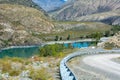 The road along the Bank of the Katun river