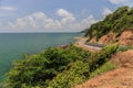 The road along beautiful beaches Royalty Free Stock Photo