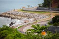 The road along beautiful beaches in Thailand Royalty Free Stock Photo