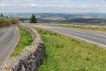 Road along Carter Bar, border between England and Scotland