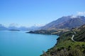 Road along Lake Wakatipu, Glenorchy, Queenstown, New Zealand Royalty Free Stock Photo