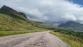 On the road along the Loch Lurgainn, Scottland.