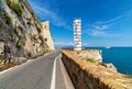 Road along Mediterranean sea in Antibes, France Royalty Free Stock Photo