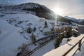 A road over Andermatt village