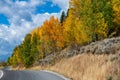 Road Along Western Autumn Colors Royalty Free Stock Photo