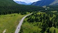 a road in the Altai mountains in summer Royalty Free Stock Photo