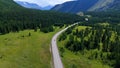 a road in the Altai mountains in summer Royalty Free Stock Photo