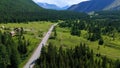 a road in the Altai mountains in summer Royalty Free Stock Photo