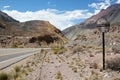 Road through Andes mountains at Aconcagua Provincial Park, Argentina Royalty Free Stock Photo