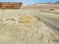 Turnoff near the mine at Sulphur, Nevada Royalty Free Stock Photo