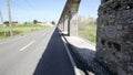 The road at Aqueduto da Granja aquaduct at Pero Pinheiro