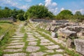 Road. Archaeological Park of Dion, Greece Royalty Free Stock Photo
