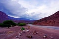 Road leading through la quebrada des las conchas in Argentina Royalty Free Stock Photo