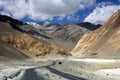 Road through Arid Mountains of Leh Royalty Free Stock Photo