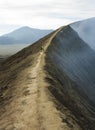 The road around the crater of the volcano Bromo.