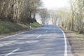 road around Laacher See in early February Royalty Free Stock Photo