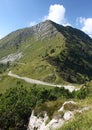 Road around Tremalzo mountain in Italy Royalty Free Stock Photo