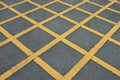 Road asphalt texture with lines yellow pattern Royalty Free Stock Photo