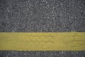 Road asphalt texture with lines yellow Royalty Free Stock Photo