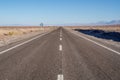 Road into the Atacama Desert. Barren rocky landscape, arid mountains and hills in the San Pedro de Atacama area. Royalty Free Stock Photo