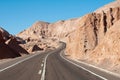 Road in Atacama desert (Chile) Royalty Free Stock Photo