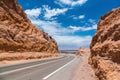 Road in Atacama desert and San Pedro de Atacama, Chile, South America Royalty Free Stock Photo