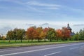 Road. Autumn. Church.