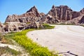 Road in the Badlands Royalty Free Stock Photo