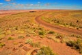 Road Through Barren Hostile Landscape Painted Desert Northern Arizona Royalty Free Stock Photo