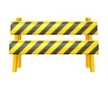 Road Barrier or Barricade as Safety Equipment for Construction and Industrial Work Vector Illustration Royalty Free Stock Photo