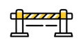 Road Barrier Gate, Entry Restriction Icon, vector design Generative AI Royalty Free Stock Photo