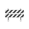 Road barrier icon.