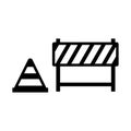 Road barrier icon or logo isolated sign symbol vector illustration - high quality black style vector icons Royalty Free Stock Photo