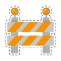 road barrier stop warning light cut line