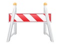 Road barrier vector illustration Royalty Free Stock Photo